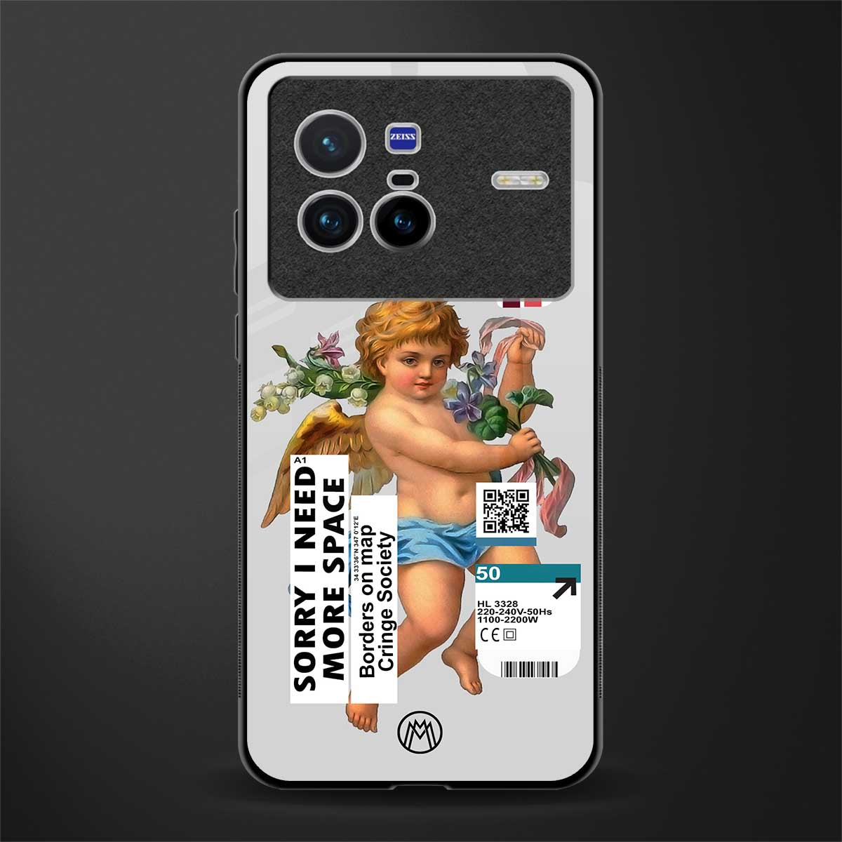 cringe society glass case for vivo x80 image