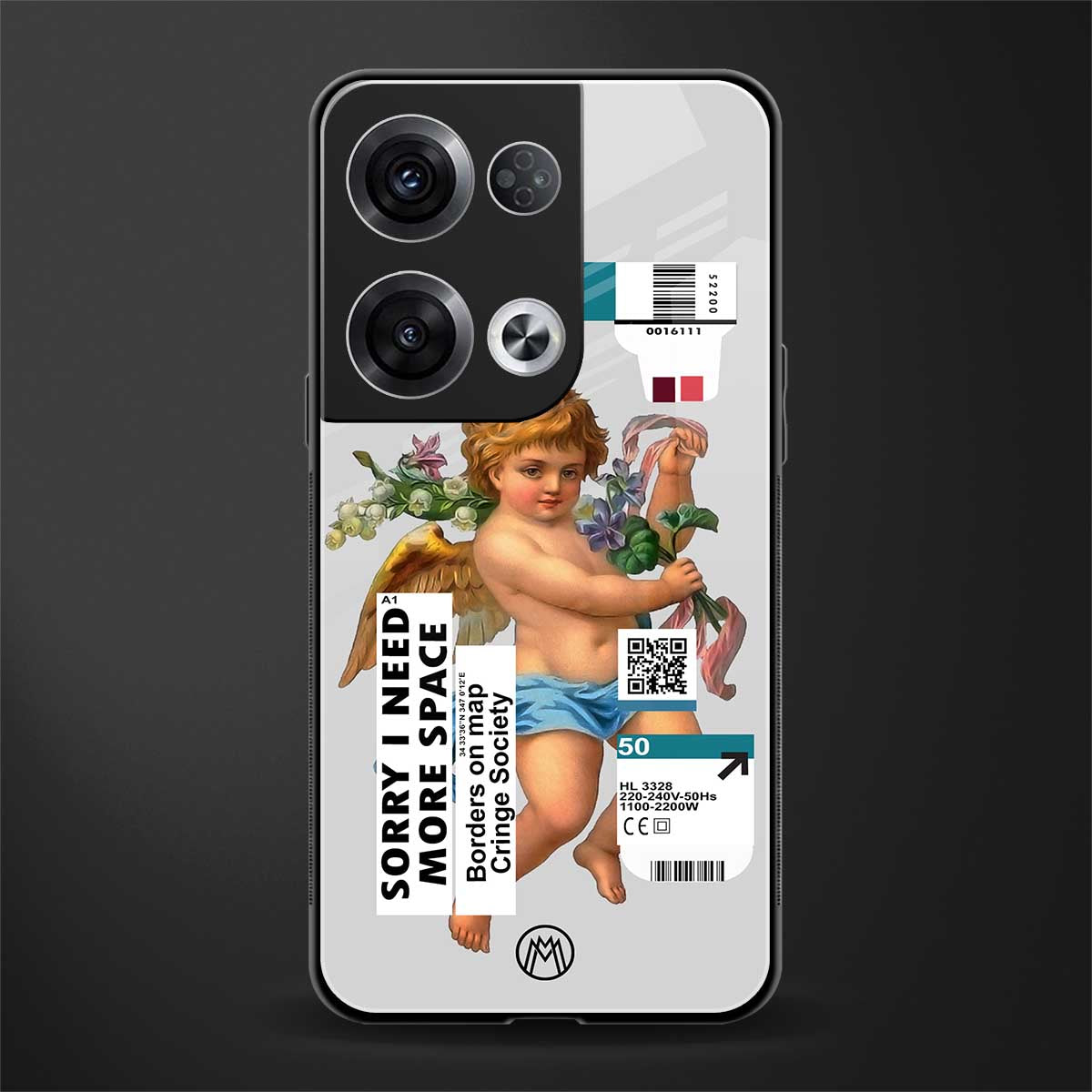 cringe society back phone cover | glass case for oppo reno 8 pro