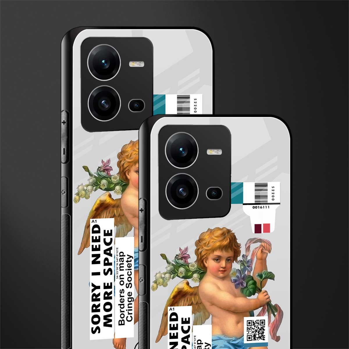 cringe society back phone cover | glass case for vivo v25-5g