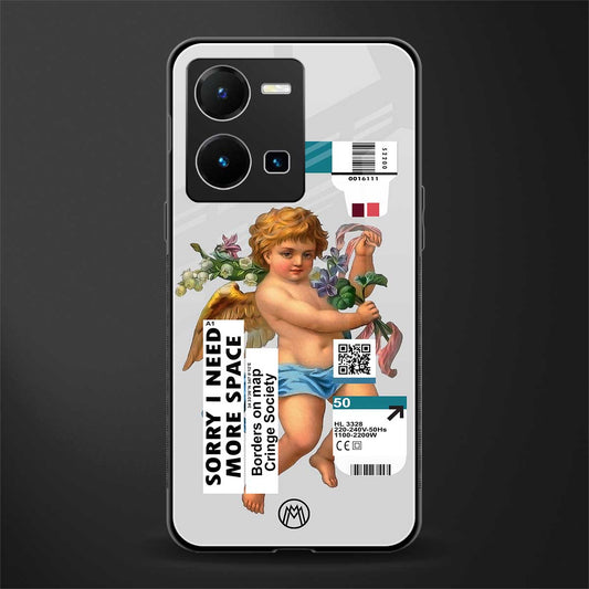 cringe society back phone cover | glass case for vivo y35 4g