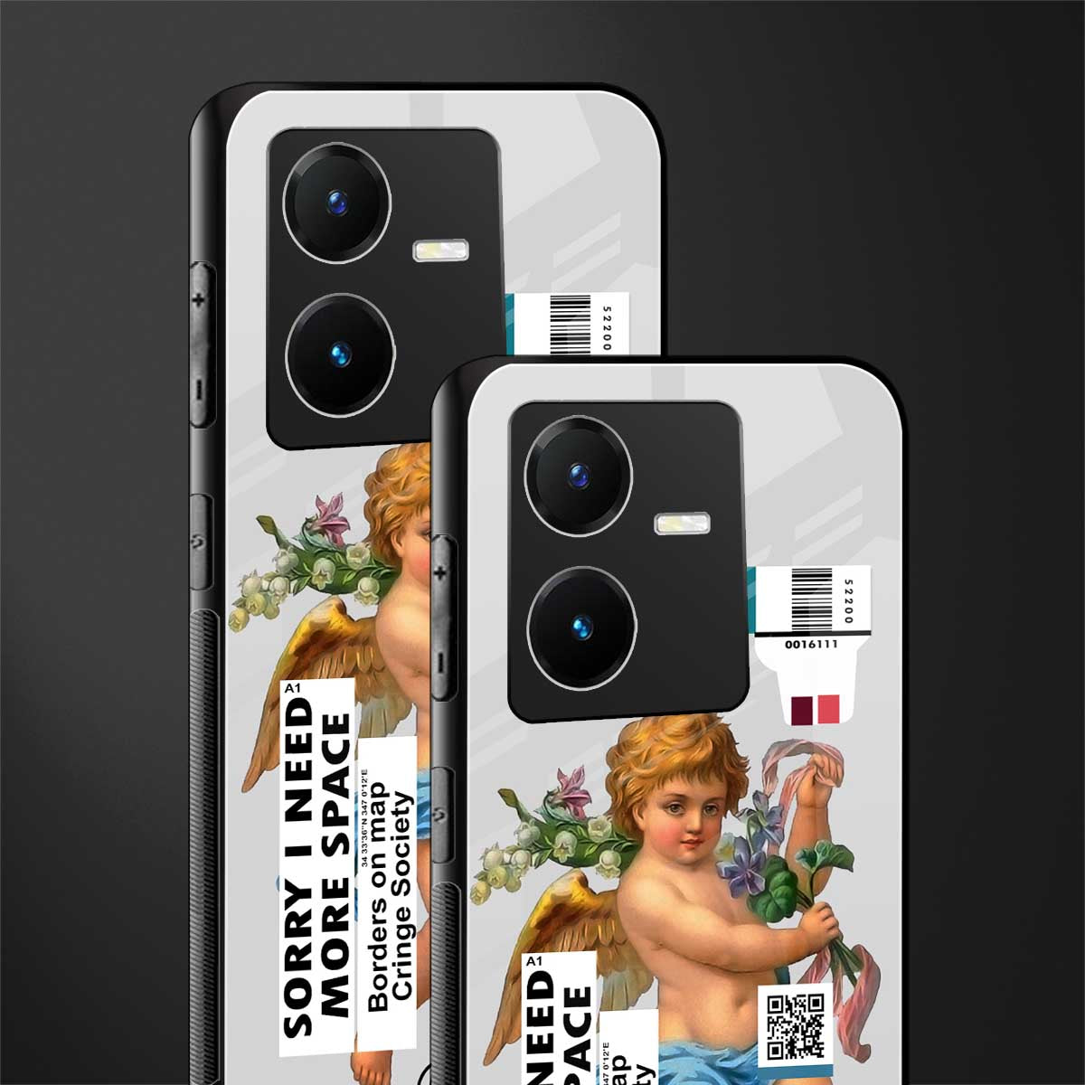 cringe society back phone cover | glass case for vivo y22