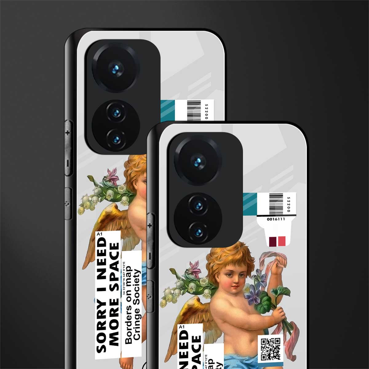 cringe society back phone cover | glass case for vivo t1 44w 4g