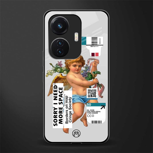 cringe society back phone cover | glass case for vivo t1 44w 4g