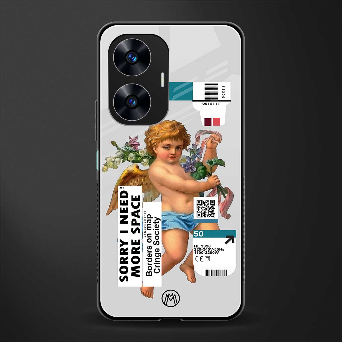 cringe society back phone cover | glass case for realme c55