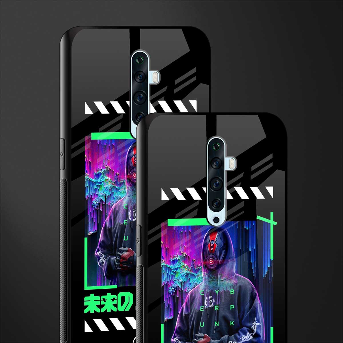 cyberpunk glass case for oppo reno 2f image-2