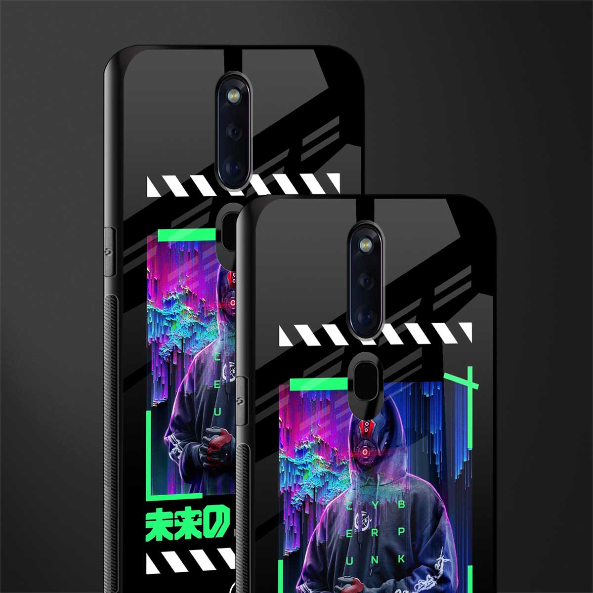 cyberpunk glass case for oppo f11 pro image-2