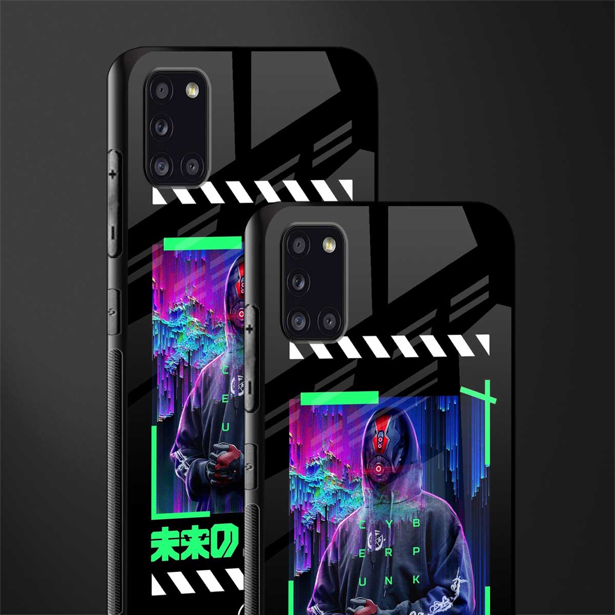 cyberpunk glass case for samsung galaxy a31 image-2