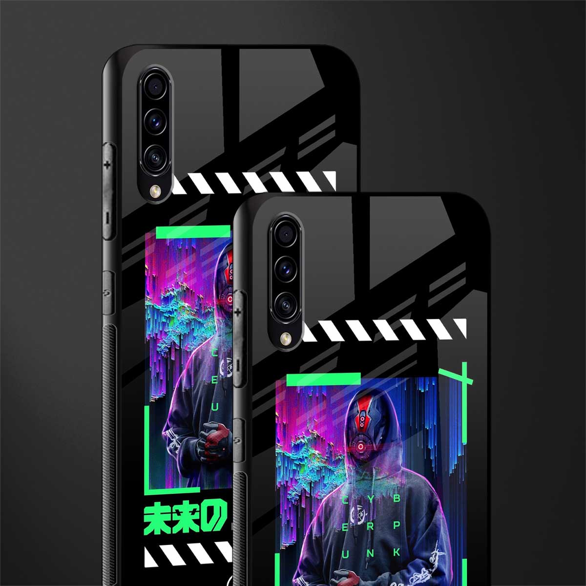 cyberpunk glass case for samsung galaxy a50 image-2