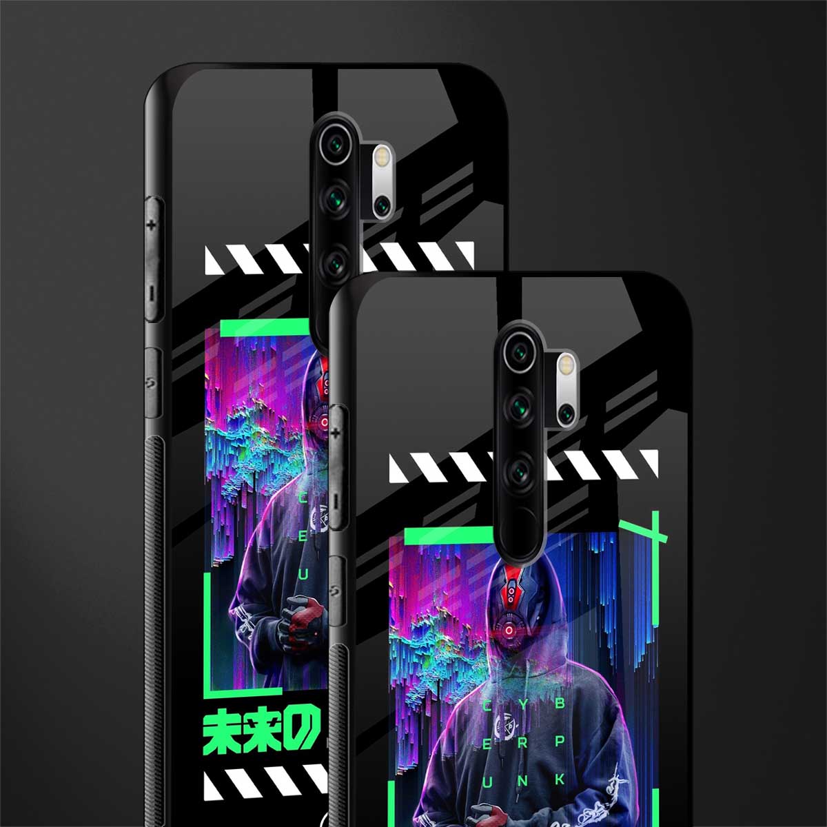 cyberpunk glass case for redmi note 8 pro image-2