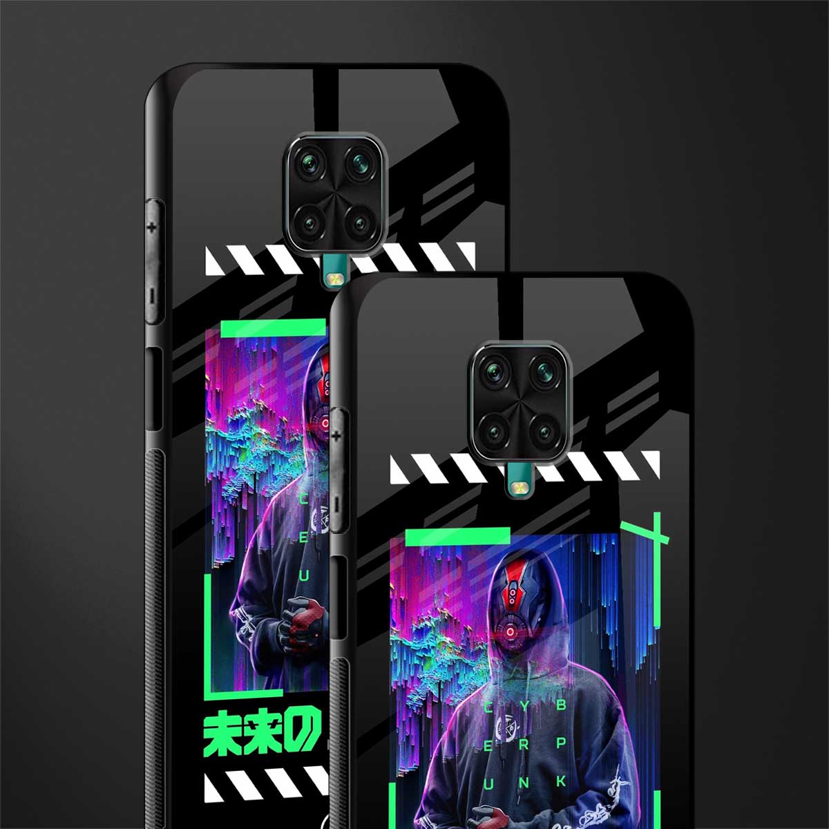 cyberpunk glass case for poco m2 pro image-2