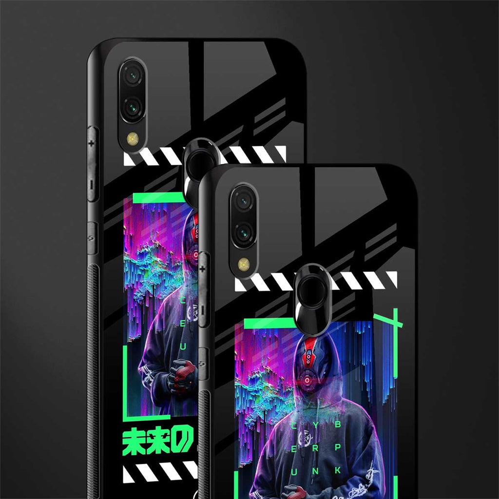 cyberpunk glass case for redmi note 7 pro image-2