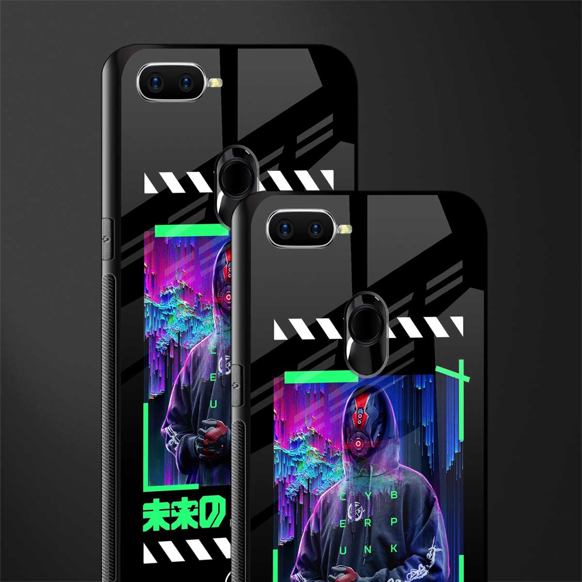 cyberpunk glass case for oppo a7 image-2