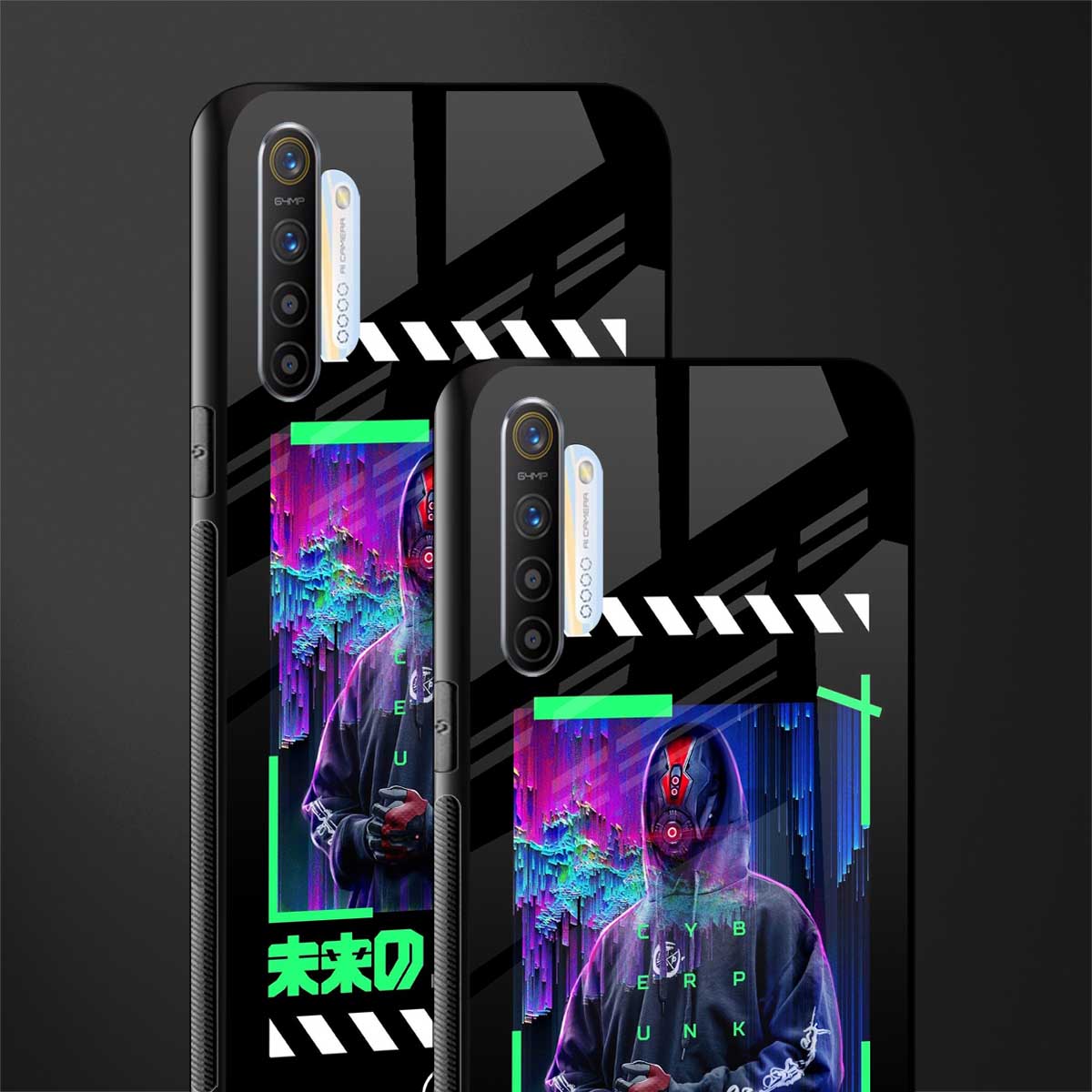 cyberpunk glass case for realme xt image-2