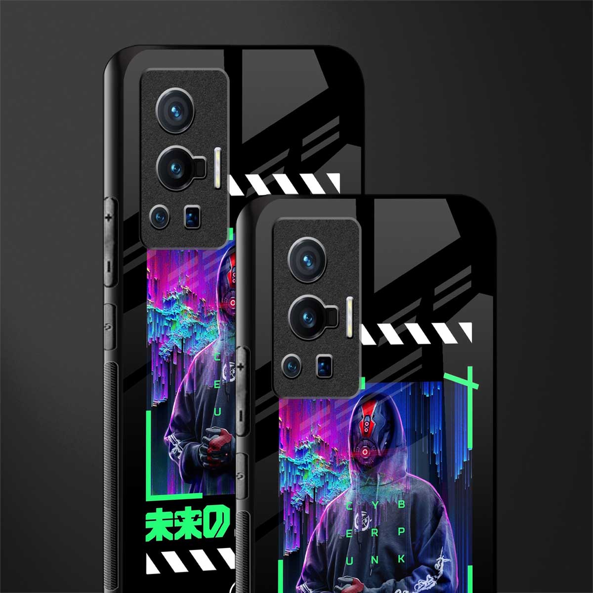 cyberpunk glass case for vivo x70 pro image-2