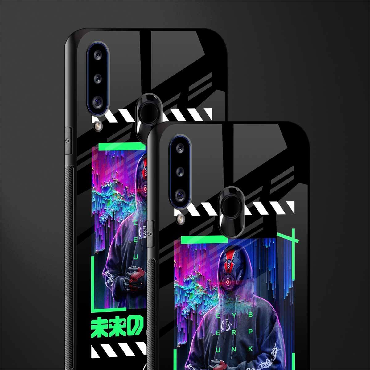 cyberpunk glass case for samsung galaxy a20s image-2
