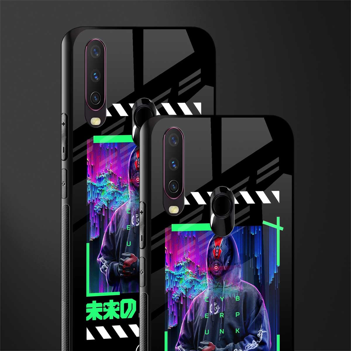 cyberpunk glass case for vivo y15 image-2
