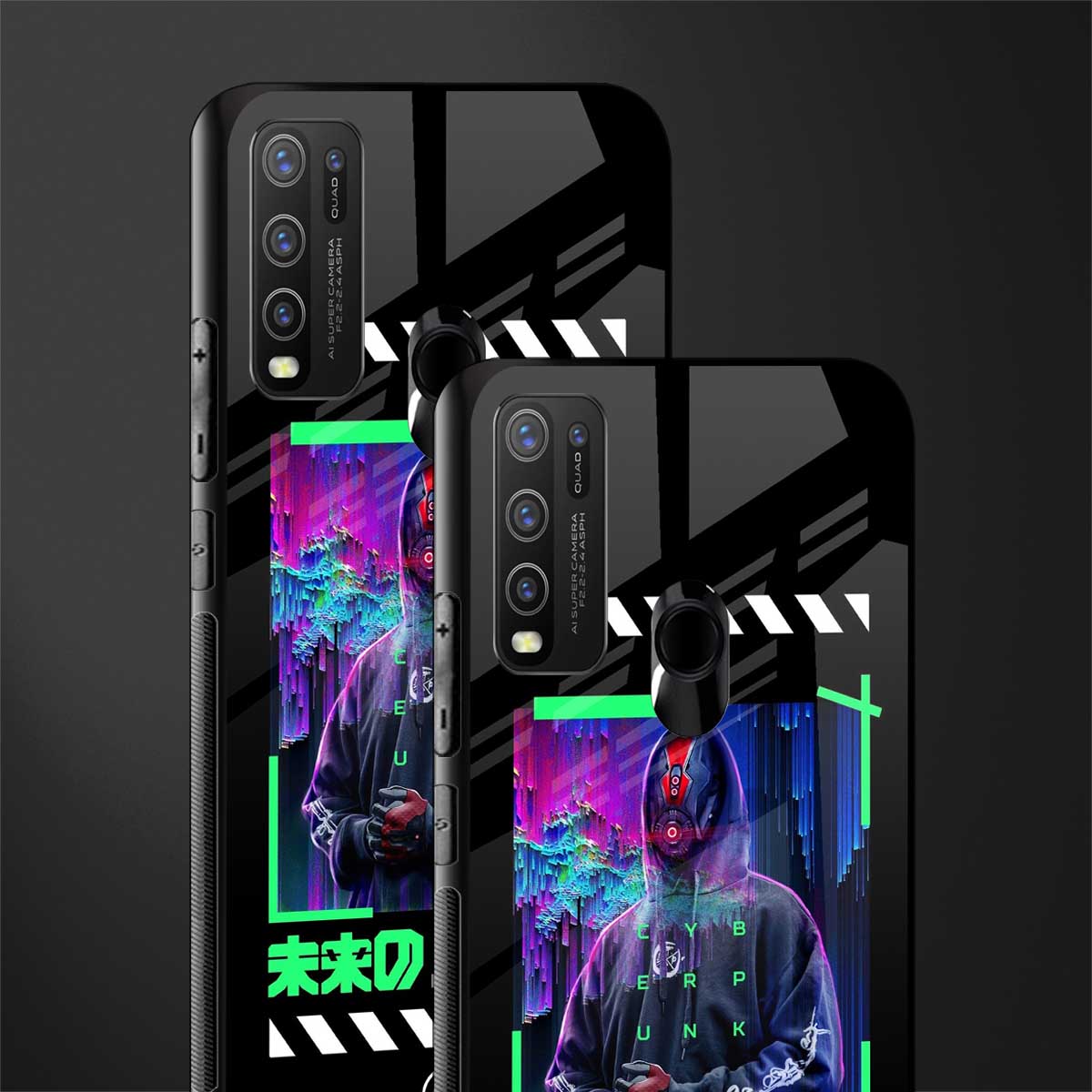 cyberpunk glass case for vivo y30 image-2