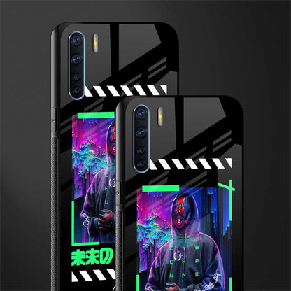 cyberpunk glass case for oppo f15 image-2
