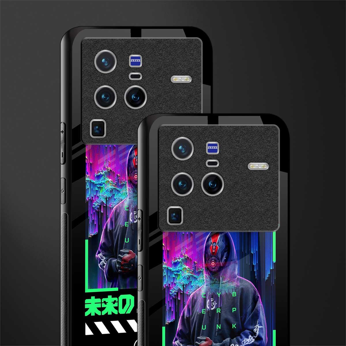 cyberpunk glass case for vivo x80 pro 5g image-2