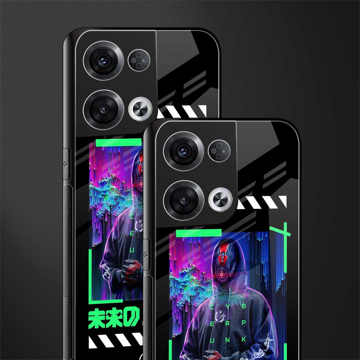 cyberpunk back phone cover | glass case for oppo reno 8