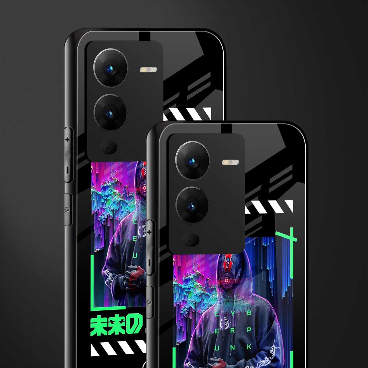 cyberpunk back phone cover | glass case for vivo v25 pro 5g