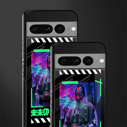 cyberpunk back phone cover | glass case for google pixel 7 pro