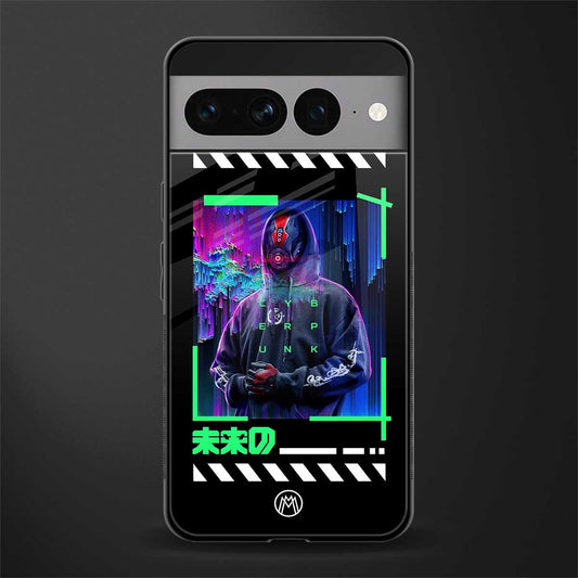 cyberpunk back phone cover | glass case for google pixel 7 pro