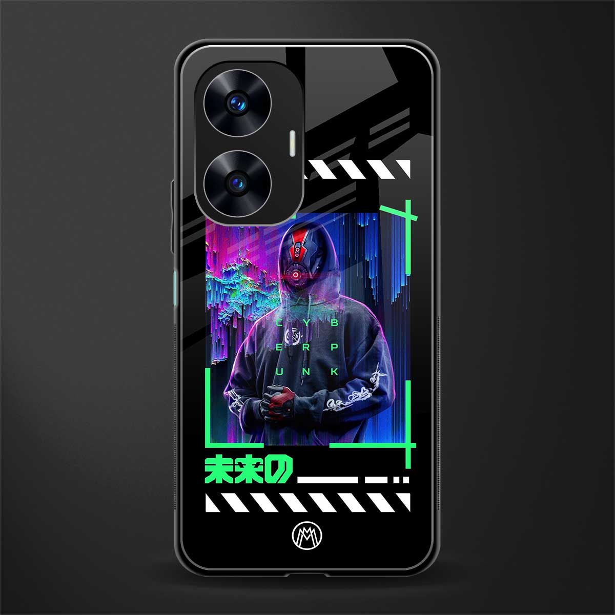 cyberpunk back phone cover | glass case for realme c55