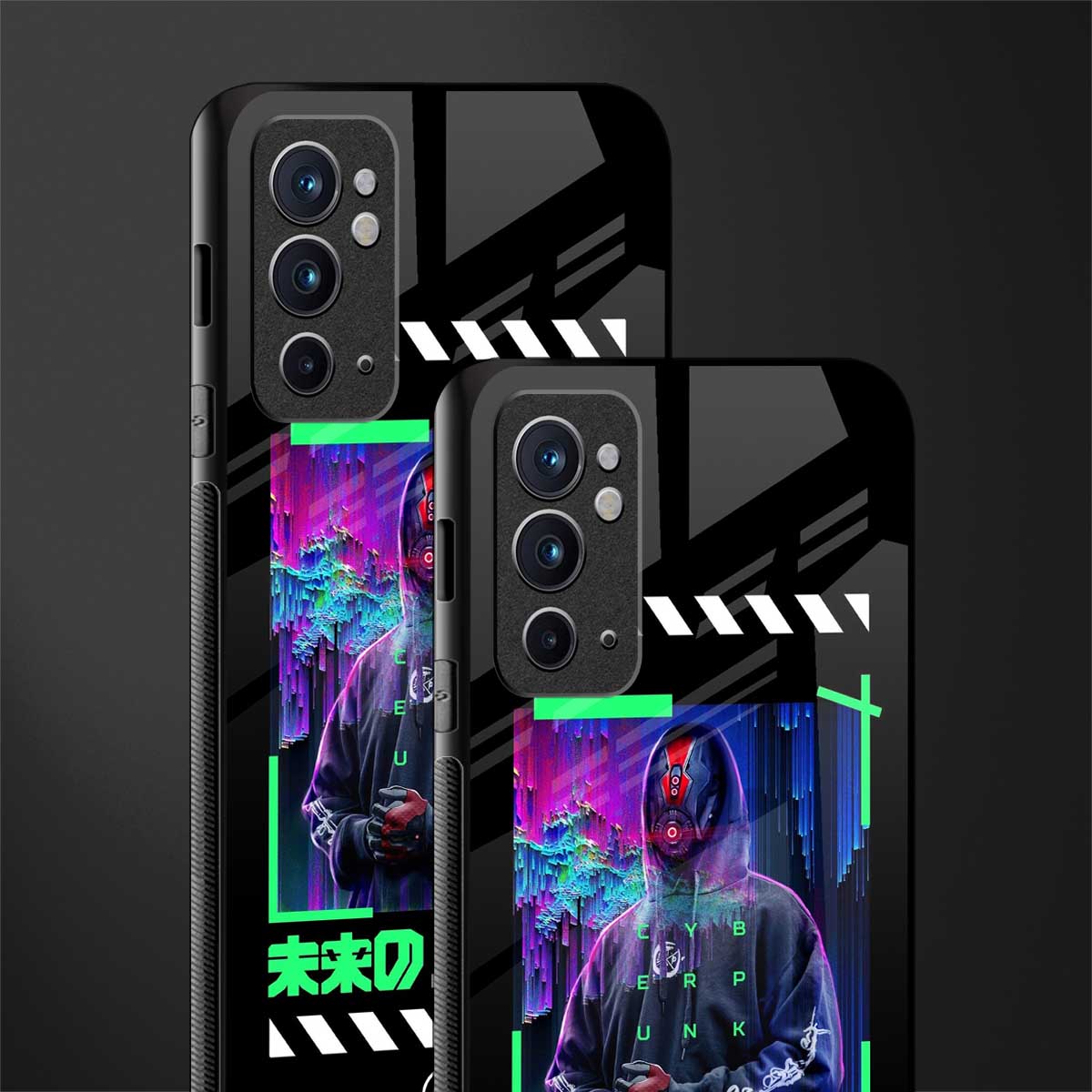 cyberpunk glass case for oneplus 9rt image-2