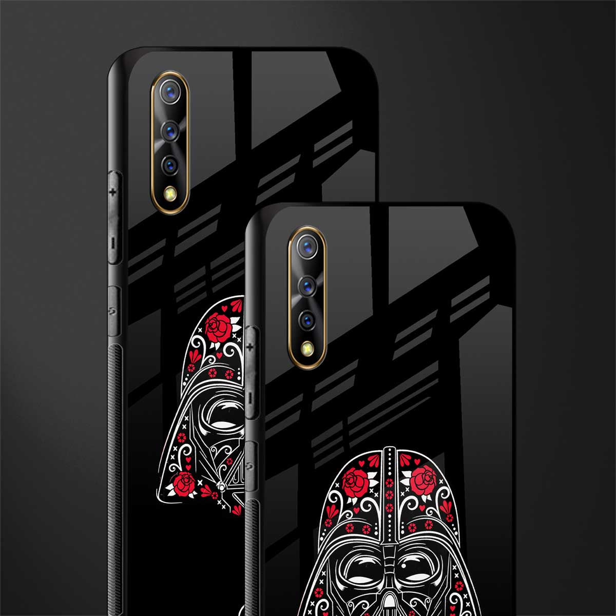 darth vader glass case for vivo z1x image-2