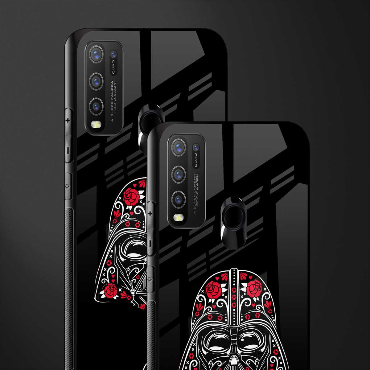 darth vader glass case for vivo y50 image-2
