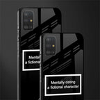 dating a fictional character black glass case for samsung galaxy a51 image-2