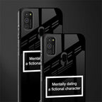 dating a fictional character black glass case for samsung galaxy m21 image-2