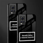 dating a fictional character black back phone cover | glass case for vivo y73