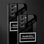 dating a fictional character black glass case for samsung galaxy s22 plus 5g image-2