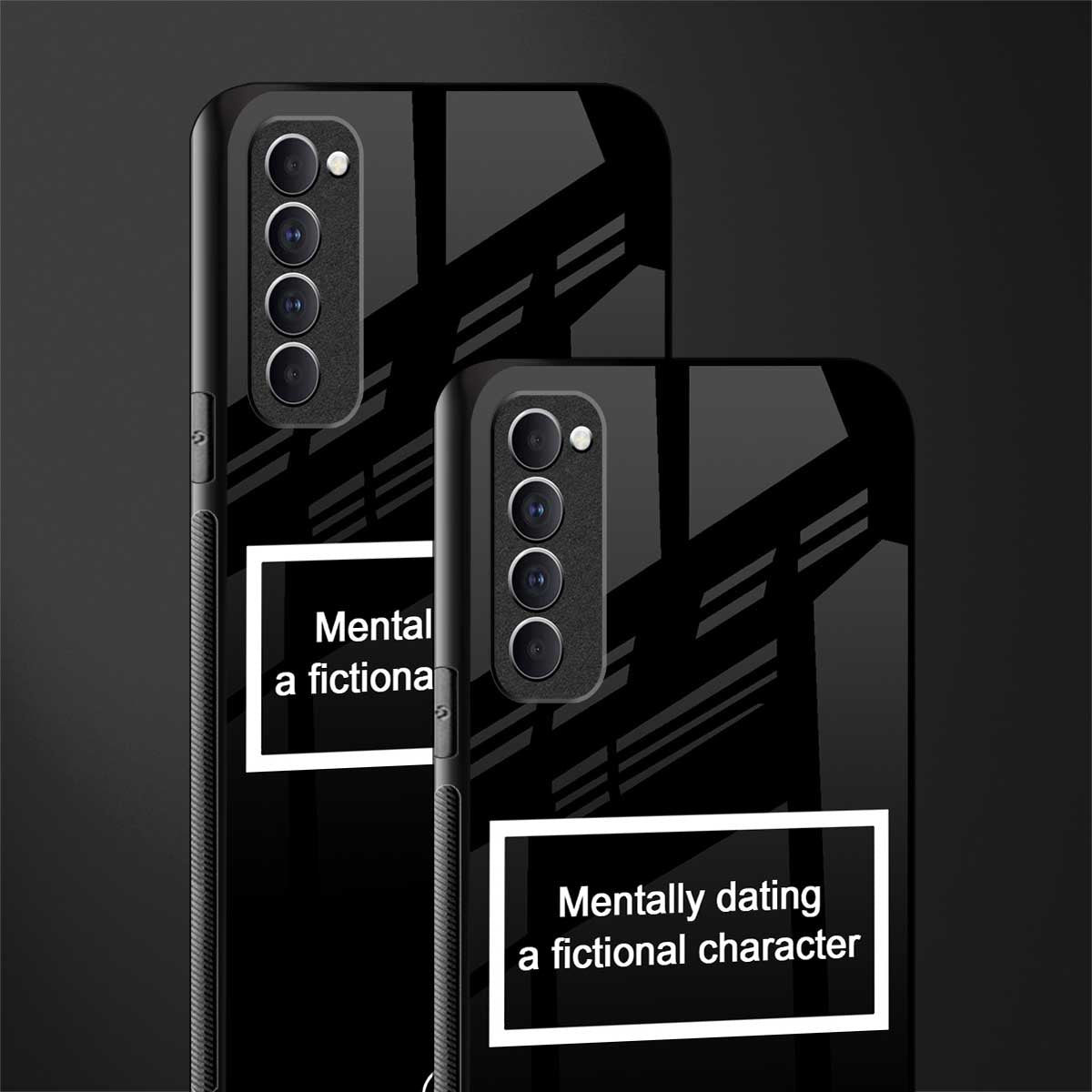 dating a fictional character black glass case for oppo reno 4 pro image-2