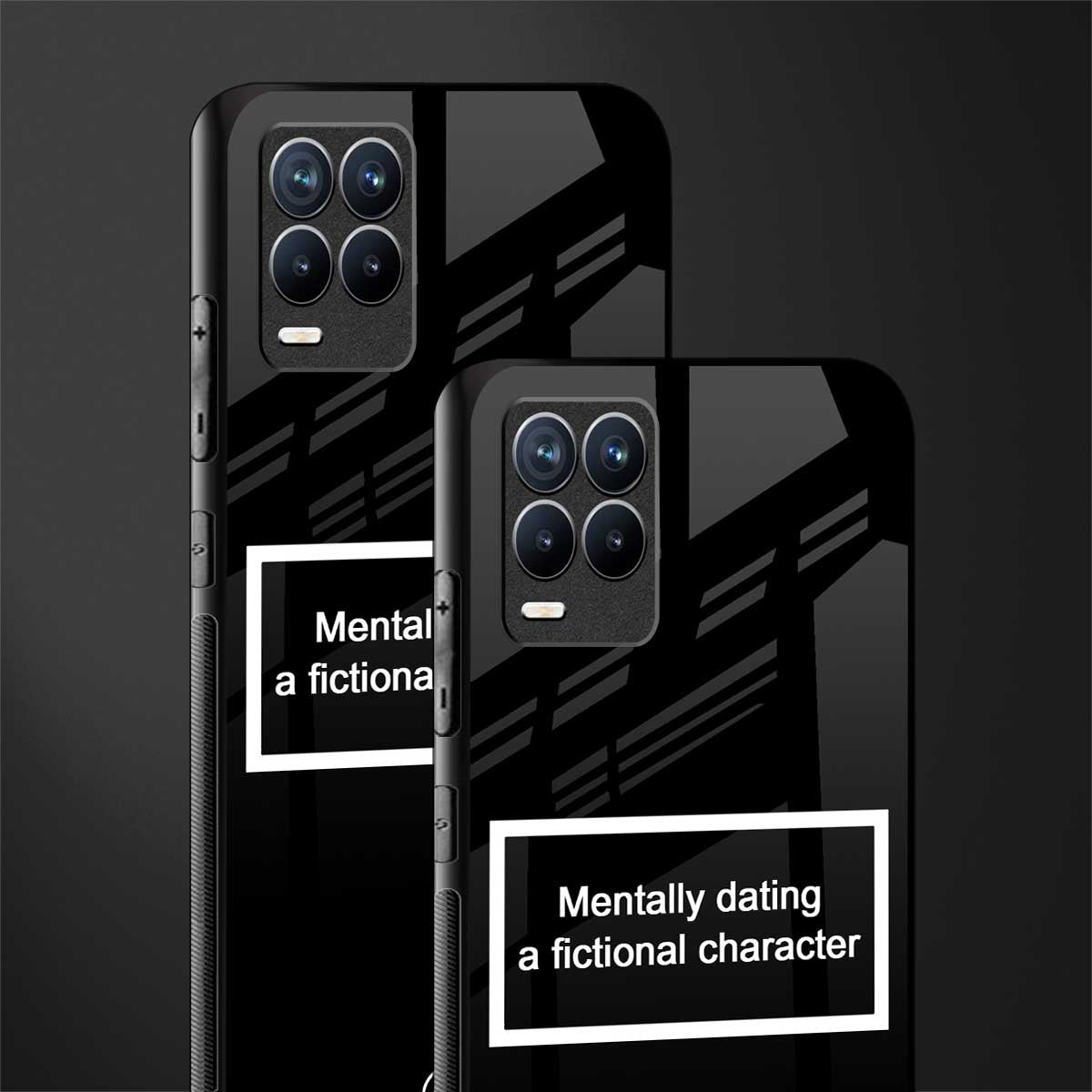 dating a fictional character black glass case for realme 8 pro image-2