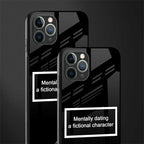 dating a fictional character black glass case for iphone 11 pro max image-2