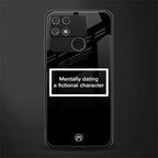 dating a fictional character black back phone cover | glass case for realme narzo 50a