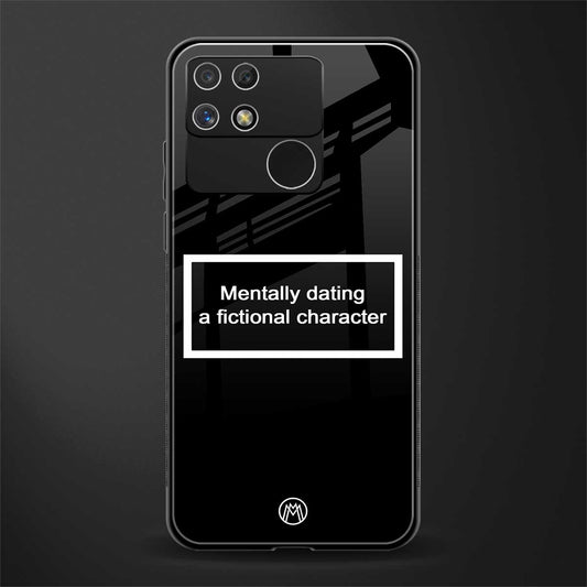 dating a fictional character black back phone cover | glass case for realme narzo 50a