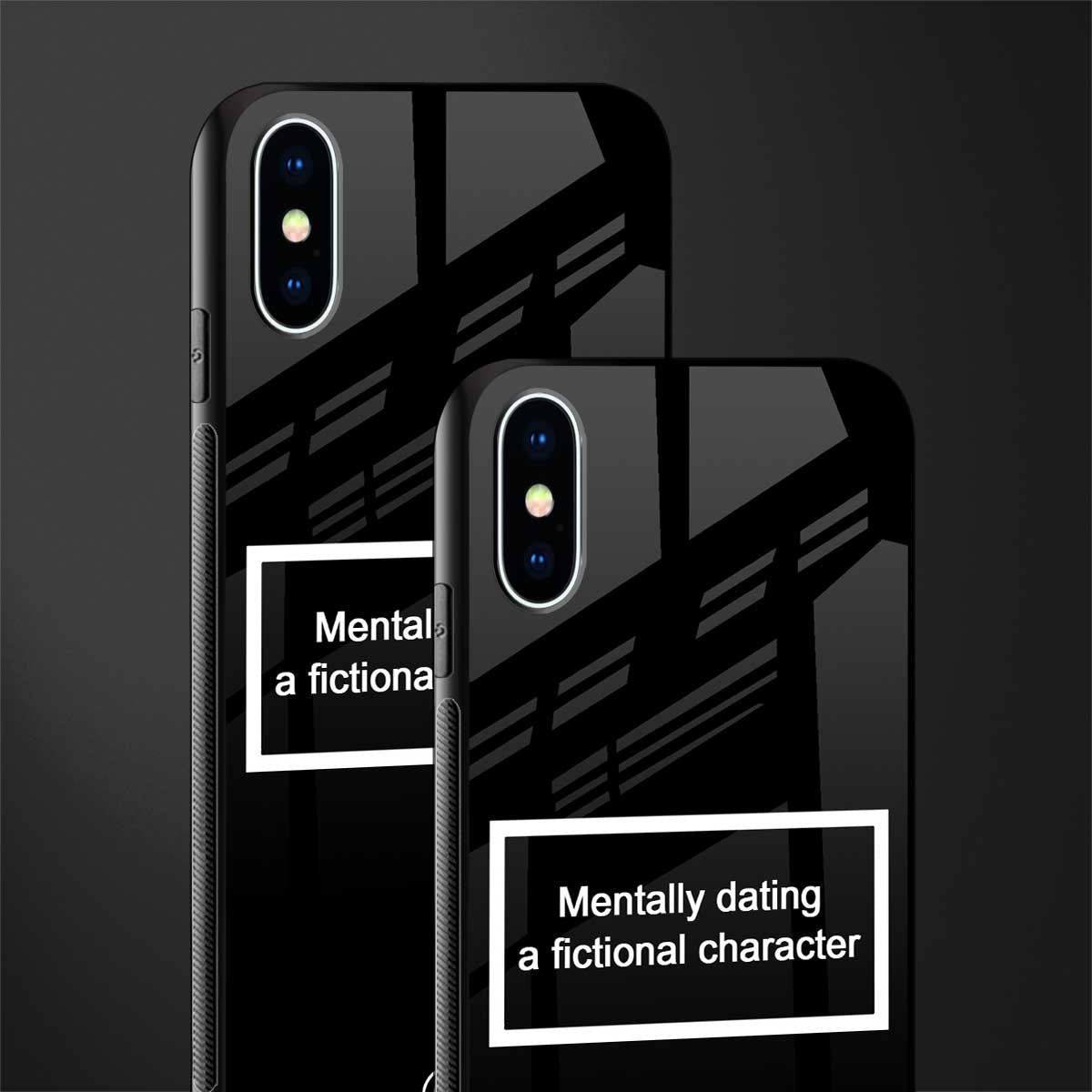 dating a fictional character black glass case for iphone xs image-2