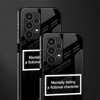 dating a fictional character black back phone cover | glass case for samsung galaxy a13 4g