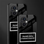 dating a fictional character black back phone cover | glass case for oppo f21 pro 5g