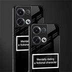 dating a fictional character black back phone cover | glass case for oppo reno 8