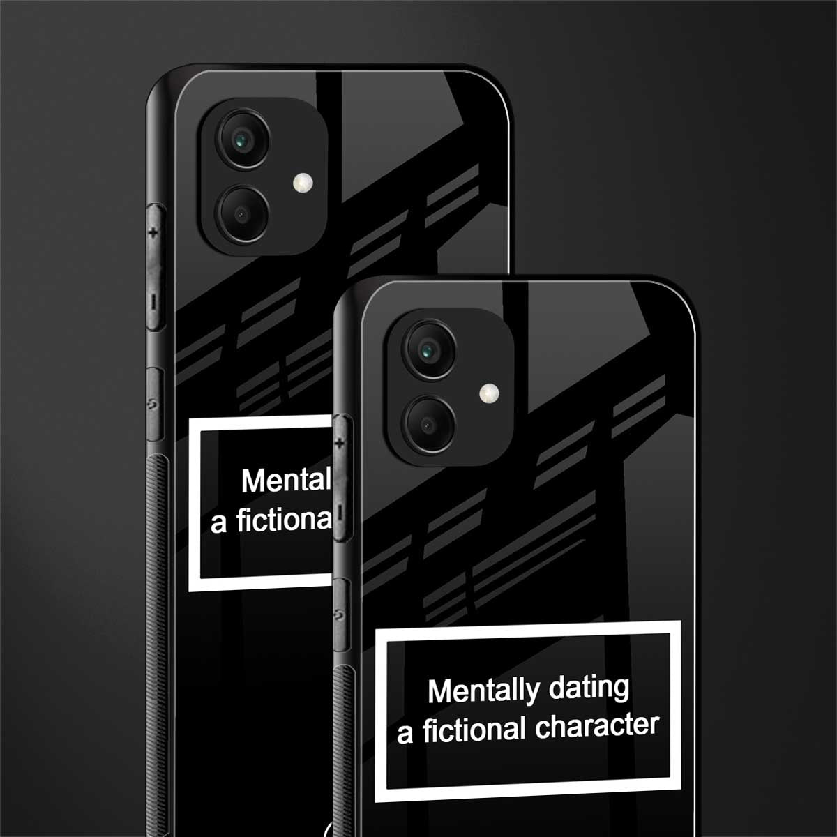 dating a fictional character black back phone cover | glass case for samsung galaxy a04
