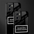 dating a fictional character black back phone cover | glass case for vivo y72
