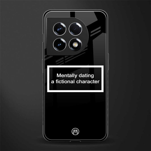 dating a fictional character black back phone cover | glass case for oneplus 11