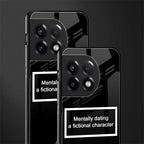 dating a fictional character black back phone cover | glass case for oneplus 11r