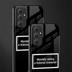 dating a fictional character black back phone cover | glass case for samsung galaxy a54 5g