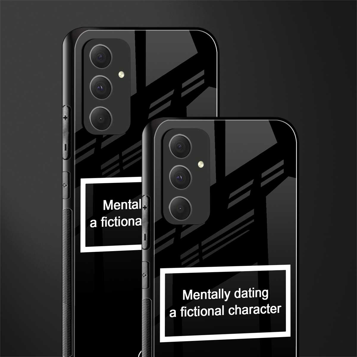 dating a fictional character black back phone cover | glass case for samsung galaxy a54 5g